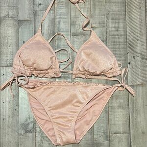 Shimmering Pink Bikini Set. Never worn.
